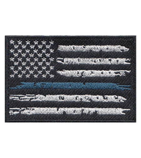 US Flag - Thin Blue Line Custom Patch