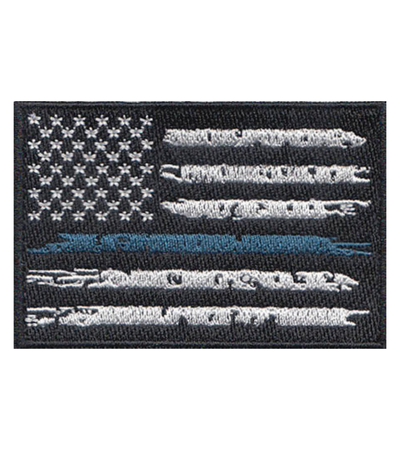 US Flag - Thin Blue Line Custom Patch