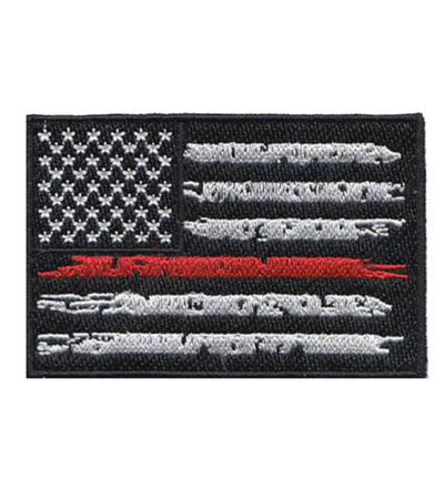 US Flag - Thin Red Line Custom Patch
