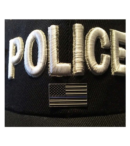 US Flag Lapel Pin - Thin Blue Line