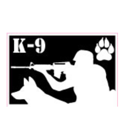 White M-16 K-9 / K9 Shooter Sticker