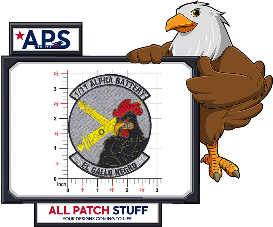 1/11 Alpha Battery Custom Embroidered Patch