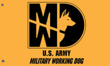 31 Kilo / 31K Army MP K-9 / K9 MWD Flags - Yellow - alternate view