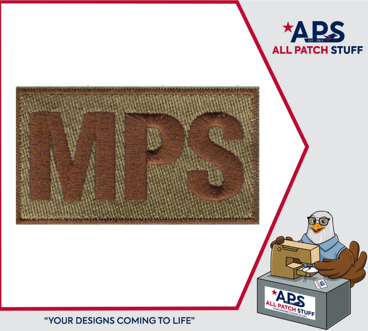 Legacy Military Personal Section (MPS) Shoulder Identifier Multicam/OCP Patch - alternate view