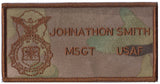 Custom ABS-G Name Tag Badge with SFS Shield in OCP Multicam - alternate view