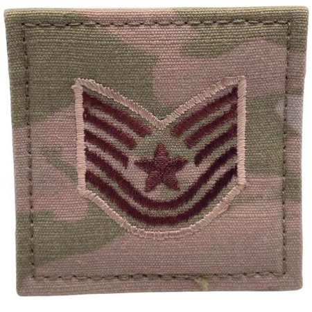 Air Force 3 Color OCP Rank with hook - Technical Sergeant (TSgt/E6) - 2 pack - alternate view