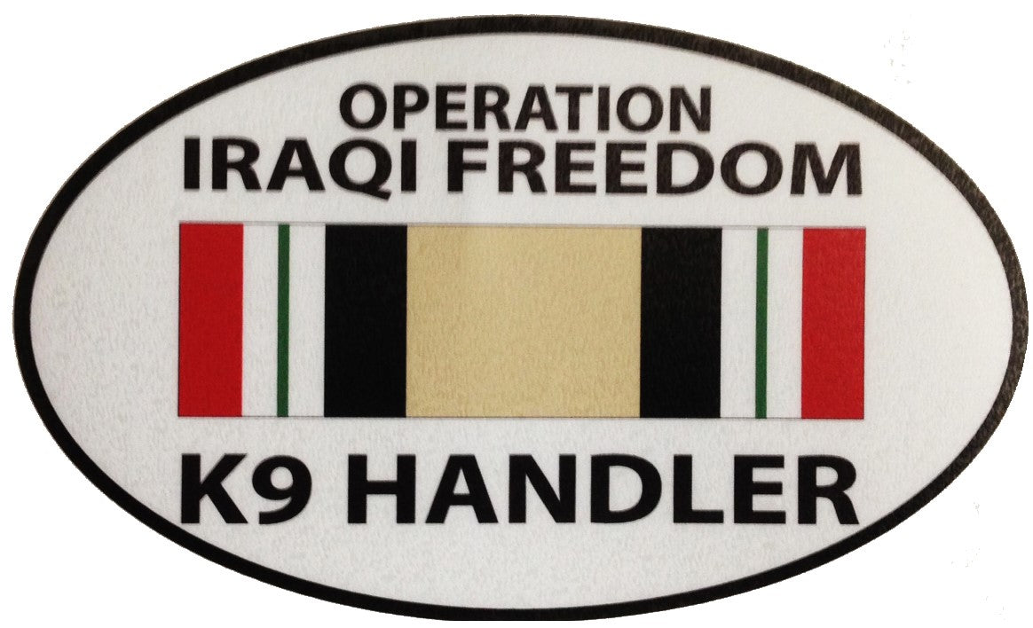 Iraq K-9 / K9 Handler - Operation Iraqi Freedom Sticker - alternate view