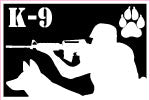 White M-16 K-9 / K9 Shooter Sticker