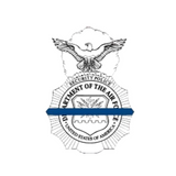 USAF Security Force Badge - Thin Blue Line Sticker - White - alternate view