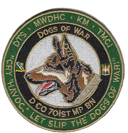 31 Kilo / 31K - 701st Army MP K-9 / K9 Patch - alternate view