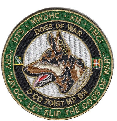 31 Kilo - 701st Army MP K9 Patch  - 2 Pack