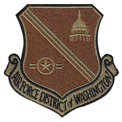 Air Force District of Washington (AFDW) OCP Spice Brown Patch - 2 Pack