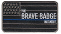 Brave Badge 2 Pack Embroidered Combo - Black TBL Flag and #StayBrave