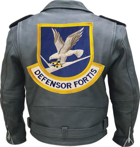 USAF Security Police/Forces Motorcycle Defensor Fortis Patch - alternate view