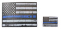 Distressed US Flag Thin Blue Line Sticker - Regular Vinyl