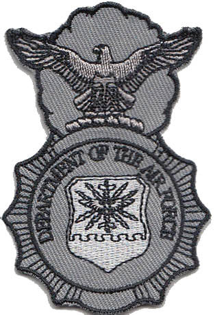 Grey Embroidered Security Patch 2-3/4 x 3-5/8