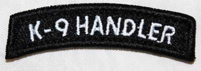 K-9 Handler Tab Black Patch - 2 Pack