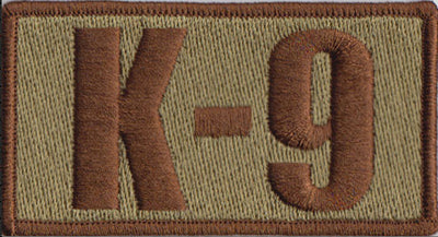 SF K-9 / K9 Shoulder Patch with Spice Brown Border - 2 Pack