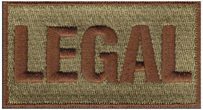 USAF Legal (LEGAL) Shoulder Identifier Multicam/OCP Patch - 2 Pack