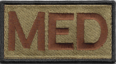 Black Border MED (MEDICAL) Shoulder Multicam/OCP Patch - 2 Pack