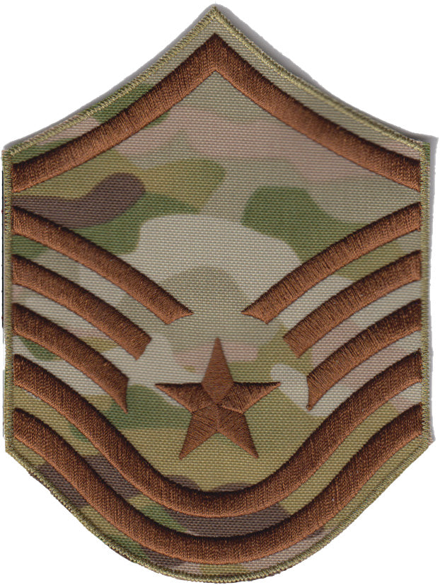 Large Master Sergeant (MSgt) USAF OCP Rank Patch - alternate view
