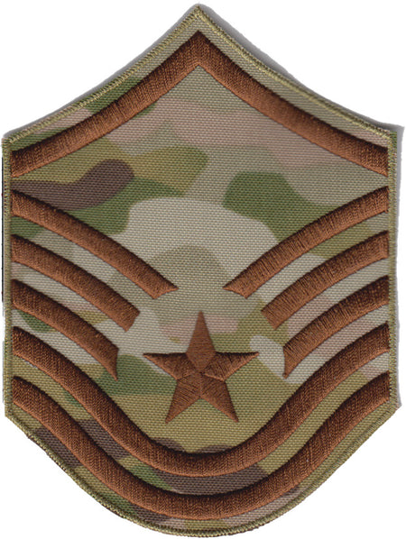 Large Master Sergeant (MSgt) USAF OCP Rank Patch - alternate view