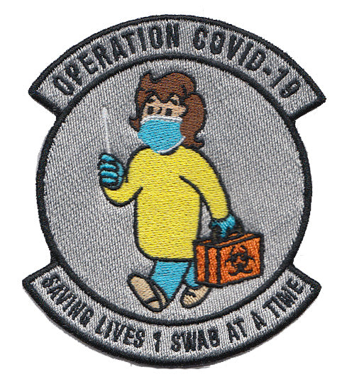 Operation COVID 19 Medical Patch - Female Colored - alternate view