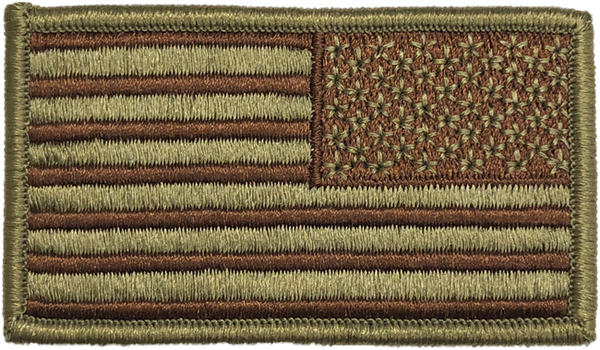 USAF US Reverse American Spice Brown OCP/Multicam Flag Patch - alternate view