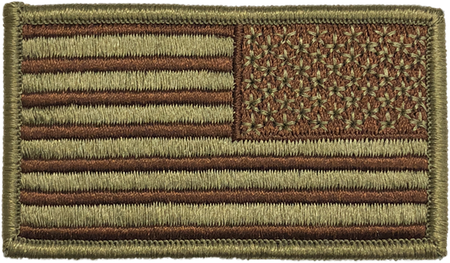 USAF US Reverse American Spice Brown OCP/Multicam Flag Patch - alternate view