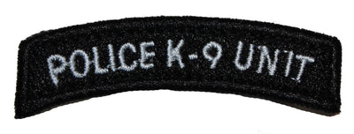 Police K-9 / K9 Unit Tab Black Patch - 2 Pack