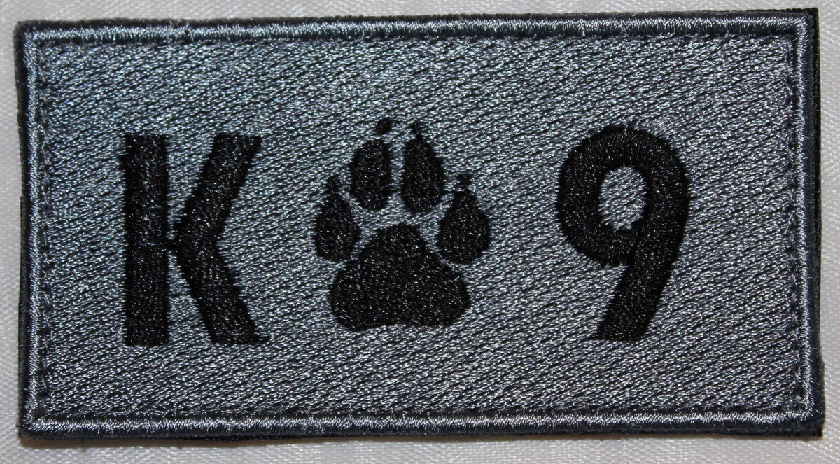 K-9 / K9 Rectangle Light Grey Patch - alternate view