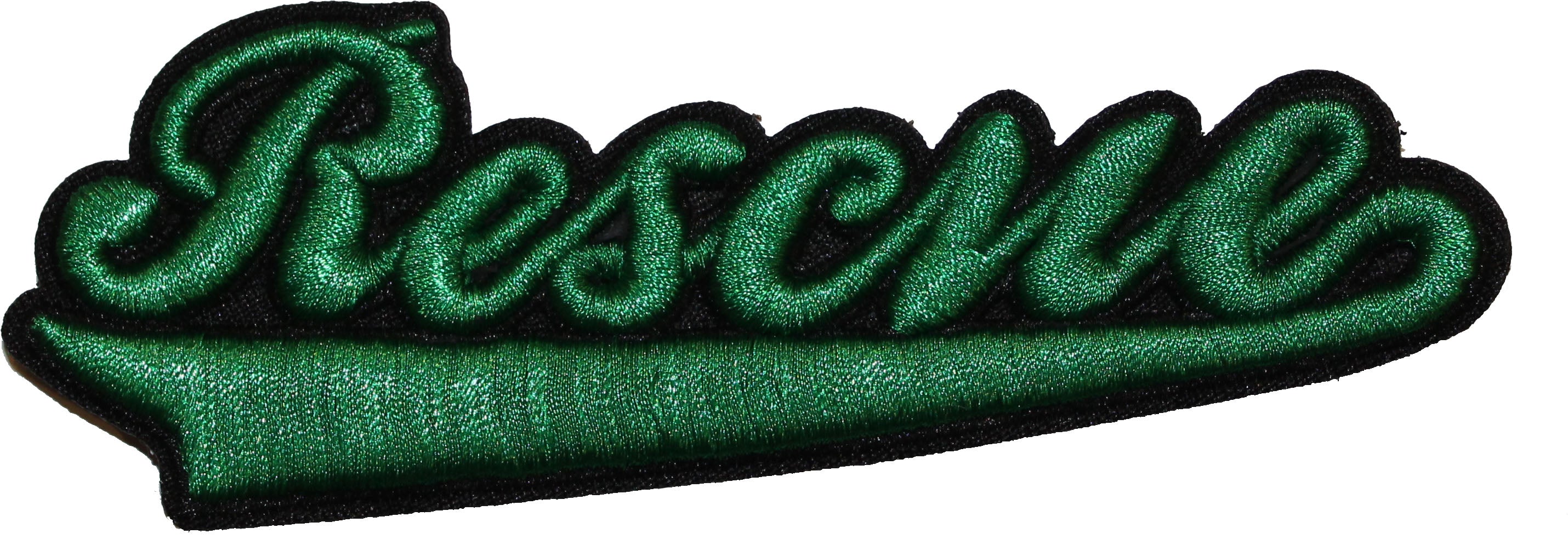 Rescue Word Green Patch - alternate view