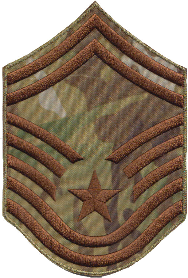 Large Senior Master Sergeant (SMSgt) USAF OCP Rank Patch - alternate view