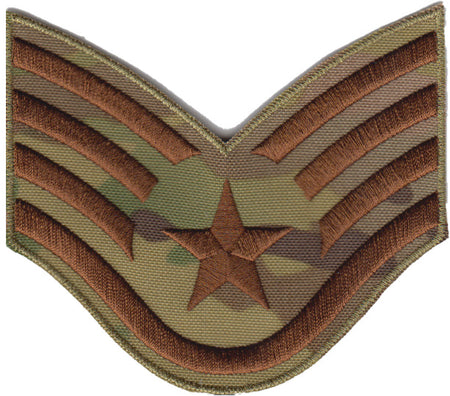 Large Staff Sergeant (SSgt) USAF OCP Rank Patch - alternate view