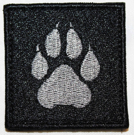K-9 / K9 Square  Paw Black Patch - alternate view