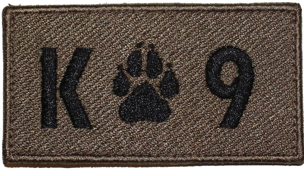 K - 9 Rectangle Brown Patch - 2 Pack