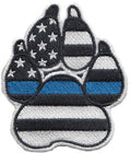 Thin Blue Line American Flag K-9 / K9 White Paw