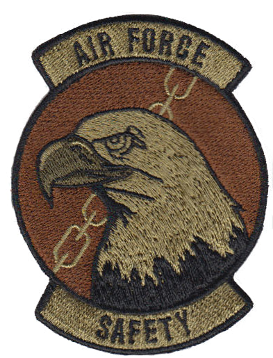 Air Force Wing Safety Badge OCP Spice Brown Patch - 2 Pack