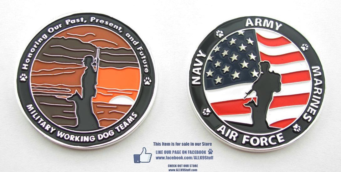 Military Working Dog Heritage Challenge Coin - alternate view