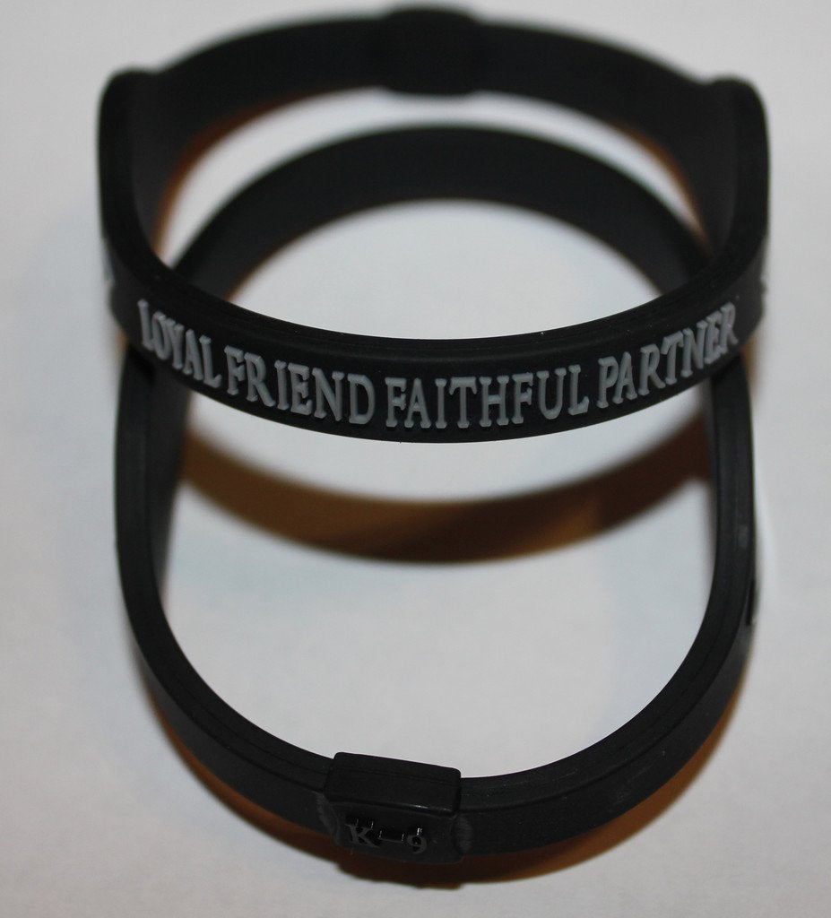 K-9 / K9 Bracelet - Choose Your Text Color / Size - alternate view