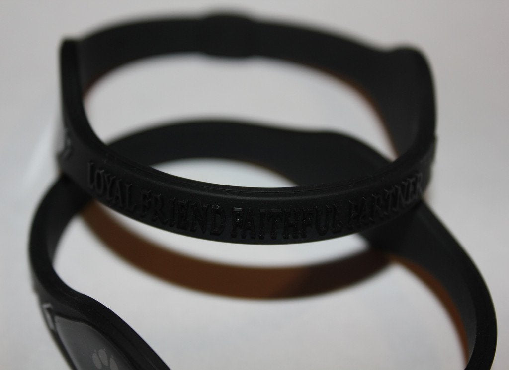 K-9 / K9 Bracelet - Choose Your Text Color / Size - alternate view