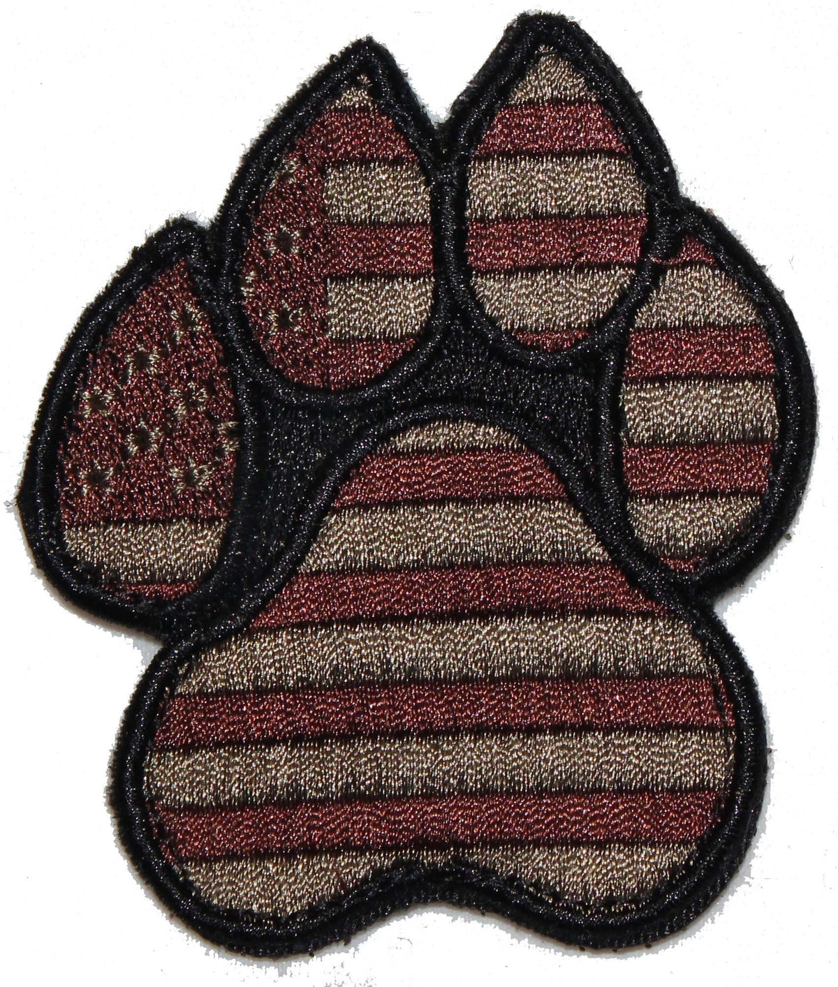 American Flag Brown K-9 / K9 Paw - alternate view