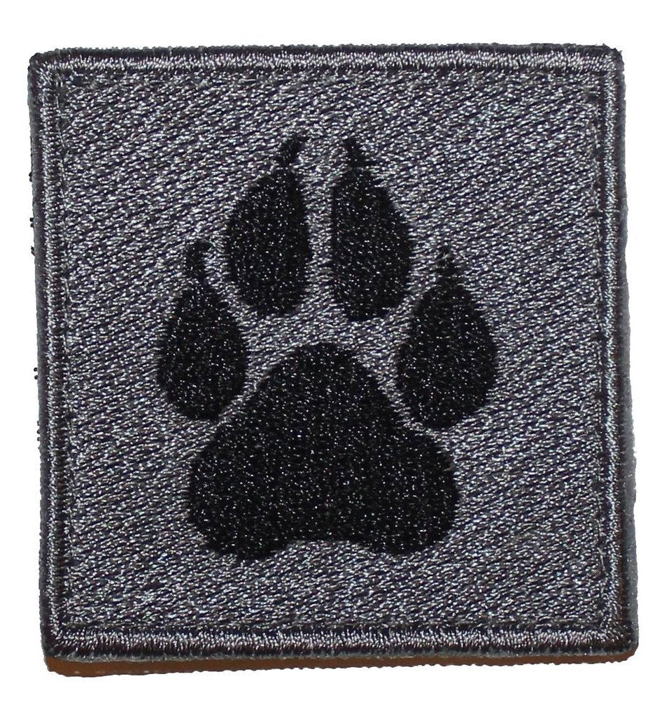K-9 / K9 Square Paw Light Grey Patch - alternate view