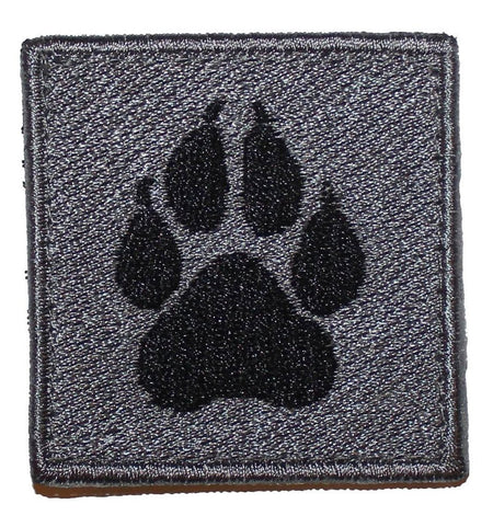 K-9 / K9 Square Paw Light Grey Patch - alternate view