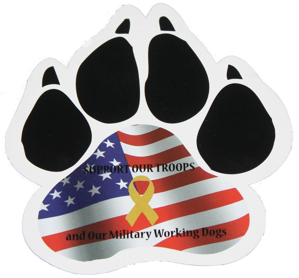 Support the Troops and MWD Magnet - alternate view