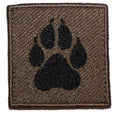 K-9 / K9 Square Paw Brown Patch - 2 Pack