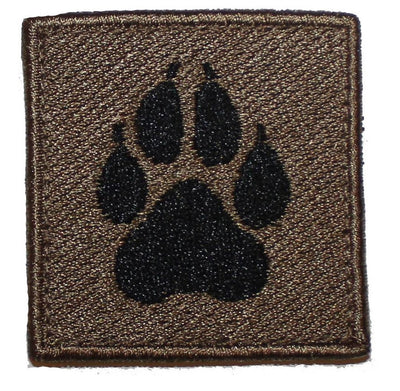K9 Square Paw Brown Patch - 2 Pack