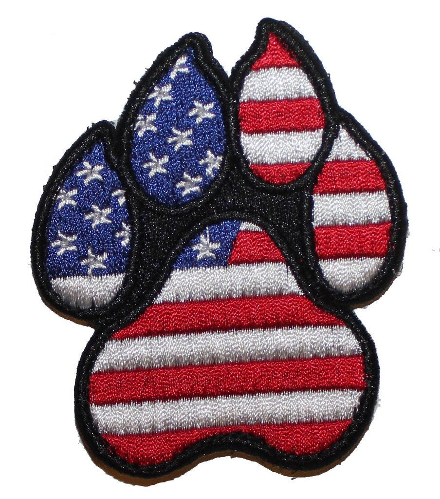 American Flag K-9 / K9 Paw - Small - alternate view