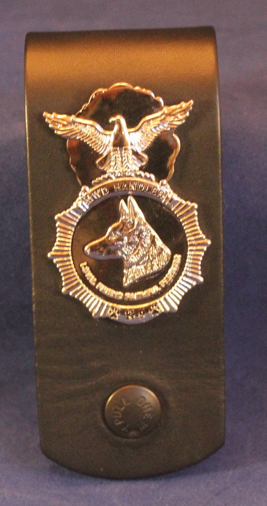 K-9 / K9 Badge Holder - Black or Brown - alternate view